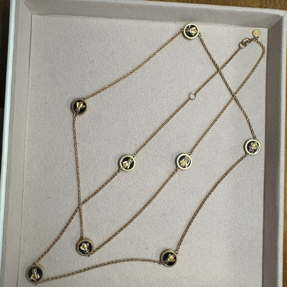 Julie Vos Jewelry - Julie Vos Gold and Black Long Medallion Necklace
